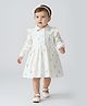 Bella Moda Cotton Woven Full Sleeves Hot Air Balloon Printed Dress - White