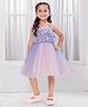 Ministitch Net Woven Sleeveless Ruffles Detailed Dress - Lilac