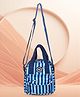 PB Pearlbags Striped & Unicorn Printed Sling Bags - Navy Blue
