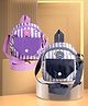 PB Pearlbags Set Of 2 Striped & Unicorn Printed Sling Bags-Lavender & Grey