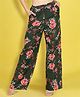 Cutiekins Woven Floral Printed Pants - Dark Green & Red