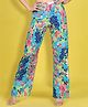 Cutiekins Woven Abstract Printed Pant - Blue & Multi Colour