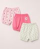 Babyhug Single Jersey Knit Floral Printed Bloomers Pack of 3 - Multicolour