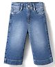 US Polo Assn Cotton Woven Full Length Wide Leg Washed Jeans - Blue