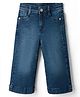 US Polo Assn Cotton Woven Full Length Wide Leg Washed Jeans - Blue