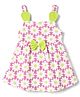 Dew Drops Cotton Woven One Piece Dresses/Frocks Sleeveless Daisy Print Pink 3-6 Months
