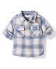Babyhug Cotton Woven Full Sleeves Checkered Shirt - Blue