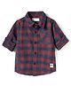Babyhug Cotton Woven Full Sleeves Checkered Shirt - Red