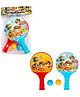 Ratnas Super Champ Table Tennis Super Hero Set  2 Racquets & 2 Balls Double-Sided Grip Vibrant Indoor & Outdoor Fun