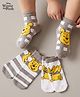 Cute Walk by Babyhug Disney Knit Ankle Length Antibacterial Socks with Winnie the Pooh Design Pack of 3 - Multicolor