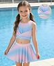 Pine Active Sleeveless Printed Two Piece Swimsuit - Purple