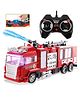 Zyamalox RC fire engine truck toy with water spray remote control car realistic fire rescue truck rechargeable premium toy for kids boys playtime fun