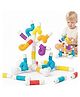 Zyamalox POPit Magnetic blocks building toy 25 pcs with pop it tubes, non toxic baby toy, creative stem building block set for kids toys and indoor play