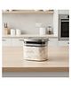 STOR Transparent Glass Storage Container with Press Lid, 480 ml | Borosilicate Glass | Airtight Stainless Steel Lid | Kitchen Storage
