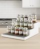 STOR 3-Tier Spice Rack Organiser | Polypropylene | Tiered Kitchen Storage | Cabinet & Countertop Organizer