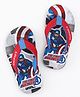 Pine Kids Marvel Slip On Flip Flops with Captain America Print - Red