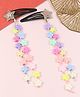 Asthetika Glitter Embellished Star & Floral Applique Tassel Detailed Snap Hair Clip - Multi Colour