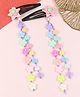 Asthetika Star & Floral Applique Tassel Detailed Snap Hair Clips - Multi Colour