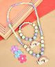 Asthetika Beads Embellished Rainbow Detailed Necklace & Bracelet Set - Multi Colour