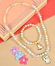 Asthetika Beads Embellished Unicorn Detailed Necklace & Bracelet Set - Multi Colour