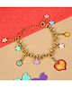 Asthetika Stars Hearts & Floral Charms Detailed Bracelet - Red
