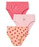 Babyoye Cotton Elastane Knit Heart Polka Dots & Bow Printed Panties and Bloomers Pack of 3 - Pink Red & Orange