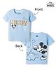 Babyoye Disney Single Jersey Knit Half Sleeves T-Shirt With Front & Back Mickey Graphics - Blue