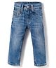 US Polo Assn 100% Cotton Woven Full Length Washed Jeans - Light Blue