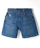 US Polo Assn Cotton Woven Knee Length Solid Color Shorts - Blue
