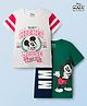 HoneyHap Disney Cotton Knit T-Shirts Half Sleeves with Mickey Mouse Graphic Pack of 2 Multi Color 2-3 Years