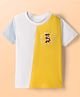 US Polo Assn 100% Cotton Knit Half Sleeves Cut N Sew Text & Puppy Printed T-Shirt - Yellow