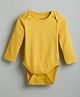 URBANRAC Cotton Knit Full Sleeves Solid Onesie - Yellow