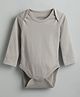 URBANRAC Cotton Knit Full Sleeves Solid Onesie - Grey