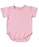 URBANRAC Cotton Knit Half Sleeves Polka Dots Printed Onesie - Pink