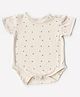 URBANRAC Cotton Knit Half Sleeves Strawberries Printed Onesie - Cream