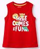Babyhug Cotton Knit T-Shirt Sleeveless Graphic Multi Color 18-24 Months