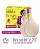 PINQ POLKA Breast Cup Silicone Bra Lift With BreathEAZE Technology I F-G Cup Size | Skin- Friendly Adhesive Invisible Reusable Stick On Boob  With Reusable Cloth Bag - Cream