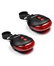 Strauss Bicycle Flash Tail Light with Laser | Waterproof 7 Light Modes | High Visibility for Night Riding | Rear LED Light (Pack of 2)