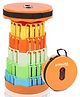 Strauss Portable Telescopic Stool, Red/Multicolor