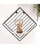 The Better Home Hanging Shelf/Iron Frame & Pinewood Rack/Wall Shelf for Living Room/Wall Hanging/Room Decoration Items for Bedroom/Wall Mounted Shelves/Room Decor Aesthetic-37X9.5X37cm,Black