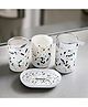 The Better Home Bathroom Accessories Set | 4 Piece Terrazzo Design | Soap Dispenser Tooth Brush Holder Mouth Wash Cup Soap Dish | for Bathroom | Attractive and Stylish | Multicolor | Pack of 4
