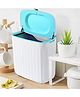 The Better Home 8L Hanging Dustbin With Lid | Plastic Dustbin For Kitchen, Bathroom & Office | Light Blue & White