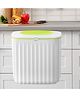 The Better Home 8L Plastic Hanging Dustbin For Kitchen | (25cm) Small Dustbin With Lid | Dustbin For Bathroom | Dustbin For Bedroom | Kitchen Dustbin | White & Green