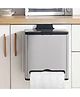 The Better Home Stainless Steel 4L Steel Dustbin With Sliding Lid for Kitchen, Bathroom, Home, Office - 29cm Hanging Garbage Bin - Silver, Open Top