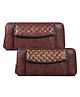(TCFCO2-LWFL-DBR) The Clownfish Combo Of 2 Diamond Ladies Wallet with Front Mobile Pocket (Dark Brown)