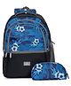 The Clownfish Edutrek Series Kids School Bag with Free Pencil Pouch - Blue Football