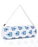 Strauss Breathable Cotton Gym Bag, Leaf Design (Blue  white)