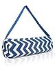 Strauss Jacquard Gym Bag, Zig Zag Design (Blue  Cream)
