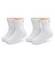 Zikku Cotton Lycra Knit Pack Of 2 Solid Socks - White