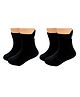 Zikku Cotton Lycra Knit Pack Of 2 Solid Socks - Black